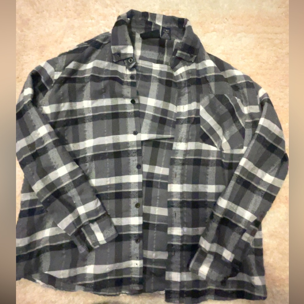 Gray plad Flannel
